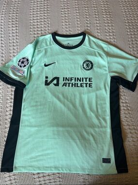 NWOT Nike Chelsea Football Jersey - Mint Green/Black